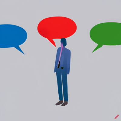 illustration of person speaking